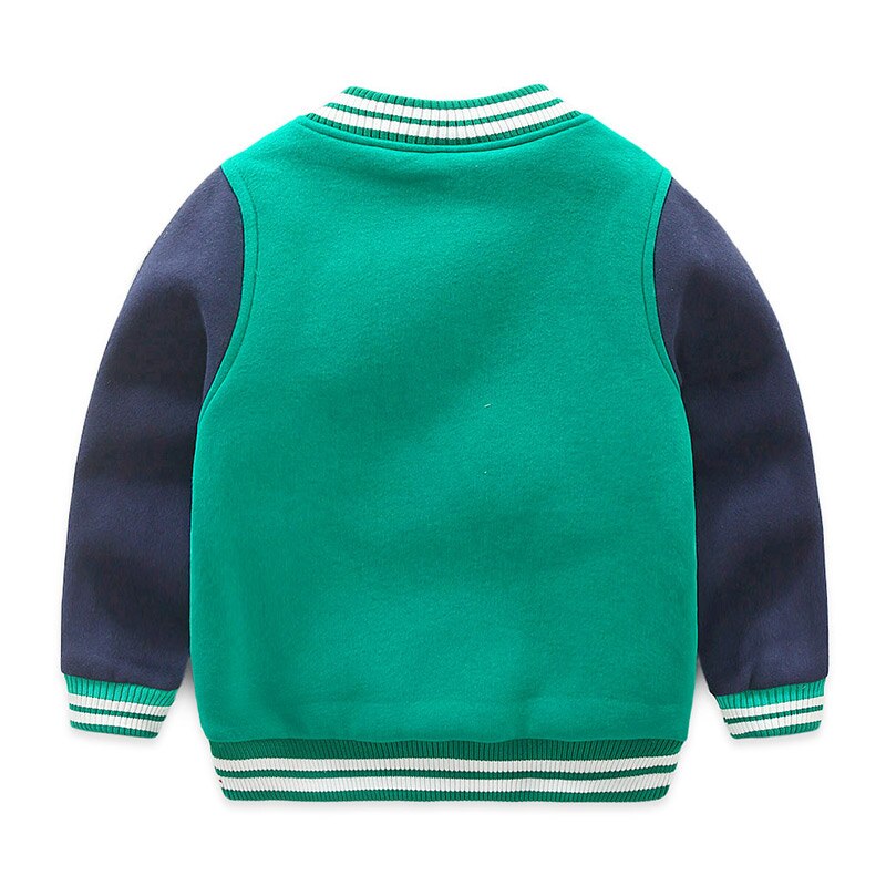 Baby Outerwear Autumn Winter 2-10 12 Years Male Children&#39;S Child Clothing Boys Fleece Thick Warm Long Sleeve Sports Jacket