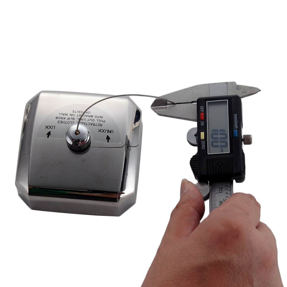 Retractable clothesline indoor Stainless Steel Square Round Clothesline outdoor Clothes Dryer with 3.8m Steel clothesline rope