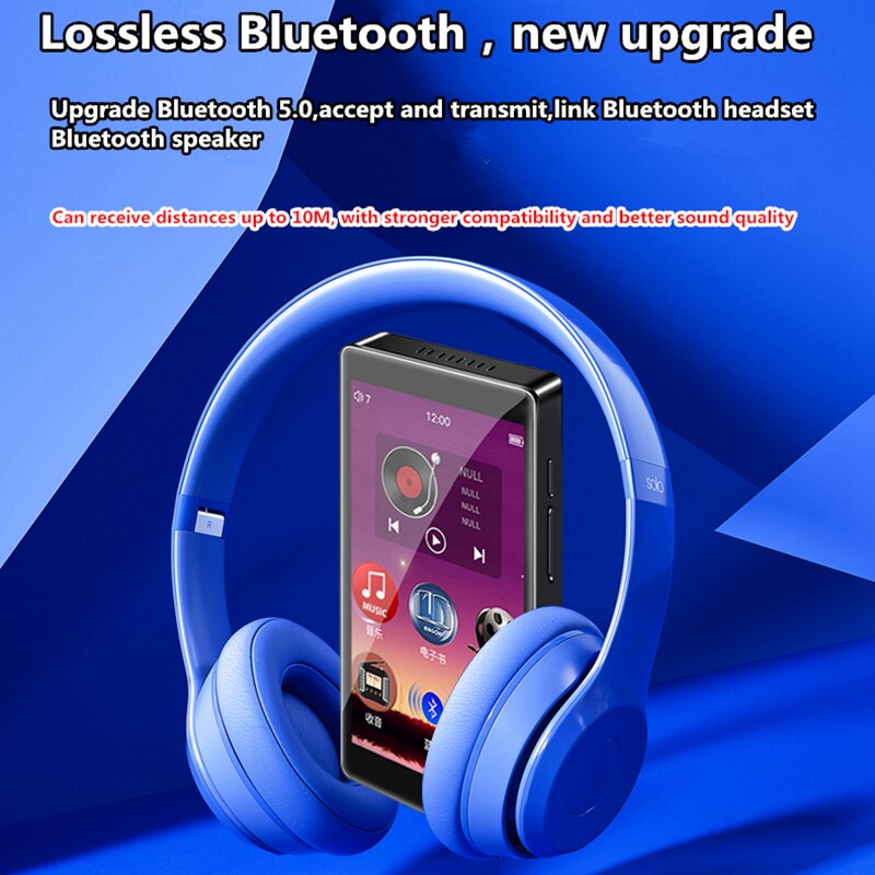 RUIZU H1 voll berühren HD Bildschirm 4 zoll MP3 Spieler Bluetooth 5,0 8GB Musik-Spieler Unterstützung FM Radio Aufnahme Video E-Buchen Mit Gebaut