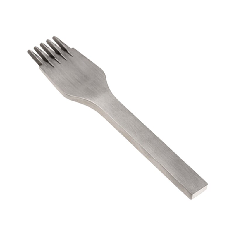 De acero inoxidable de 3,85mm cincel plano cuero artesanal herramientas agujero equipo de perforación herramienta de bricolaje 2 Prong/5 Prong/10 puntas LBShipping