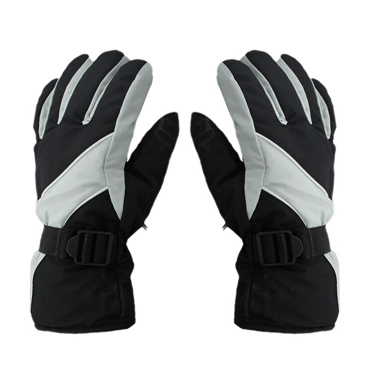 Warm Mannen Waterdicht Winddicht Outdoor Wanten Handschoenen Vijf Vingers Thermische Skiën Klimmen Fietsen Wandelen Sport: Grey
