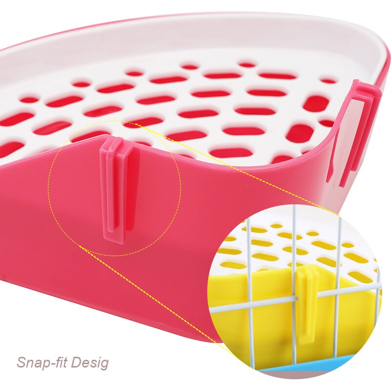1Pcs Small Animal Pet Triangle Toilet Dutch Rabbit Cat Pig Chinchilla Cage Supplies Pet Litter Training Tray 4 Colors for Choose