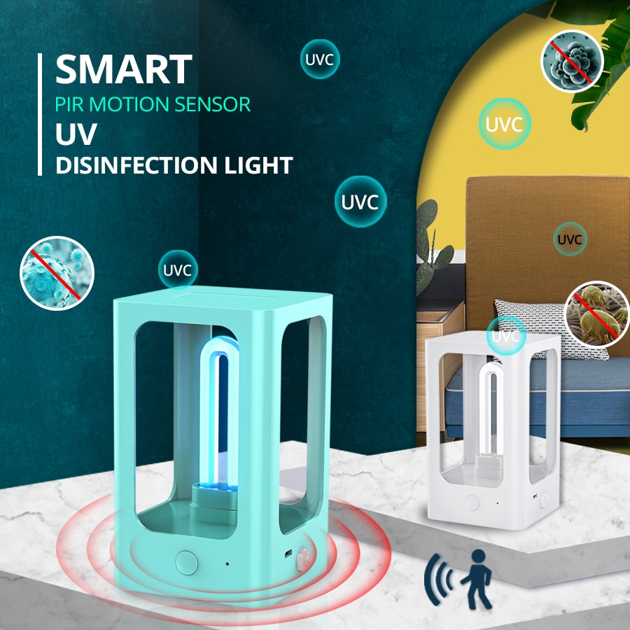 Uv Licht Sterilisator Smart Sensor Ultraviolet Sterilisator Usb Ultraviolet Desinfectie Light Quartz Lamp Led Uvc Kiemdodende Lamp