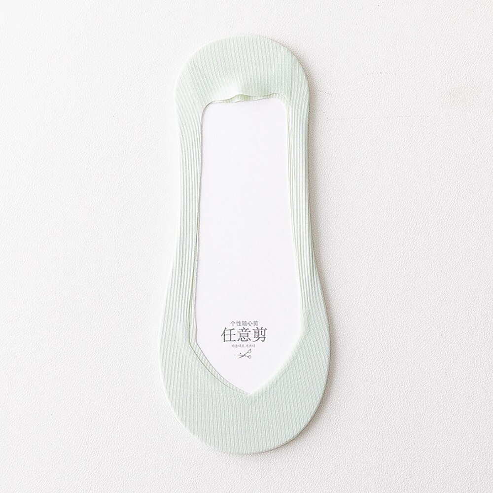 Calcetines finos de silicona para mujer, medias de seda antideslizantes sin costuras, invisibles, transpirables, 1 par: light green