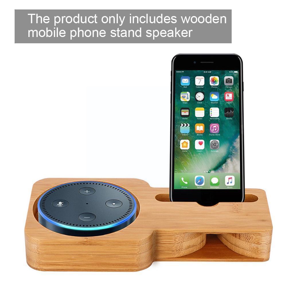 Mobile Phone Loudspeaker Holder Bamboo Sound Amplifier Stand Desktop Wood Holders Wooden Speaker E2l0