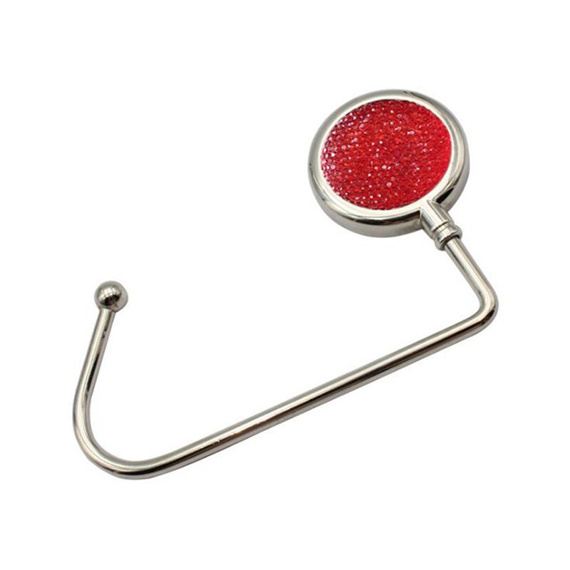 9 Colors Portable Metal Foldable Bag Purse Hook Handbag Hanger Purse Hook Handbag Holder Shell Bag Folding Table Hook 1 Pc: Red