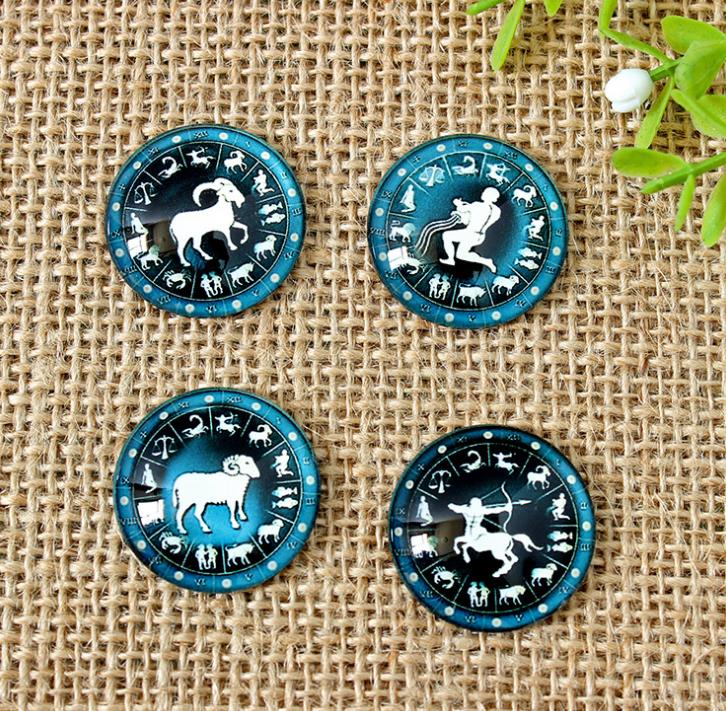 DIY Crafts Creativity 12 Constellation Mosaic Making Glass Crystal Mosaic Interchangeable Multi Color Cabochons