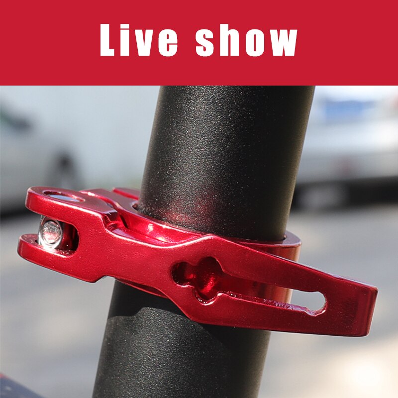 Poste de asiento de bicicleta ligero de 31,8mm de aluminio ultraligero de liberación rápida bicicleta de carretera MTB sillín de bicicleta de montaña poste de asiento de bicicleta abrazadera de sillín