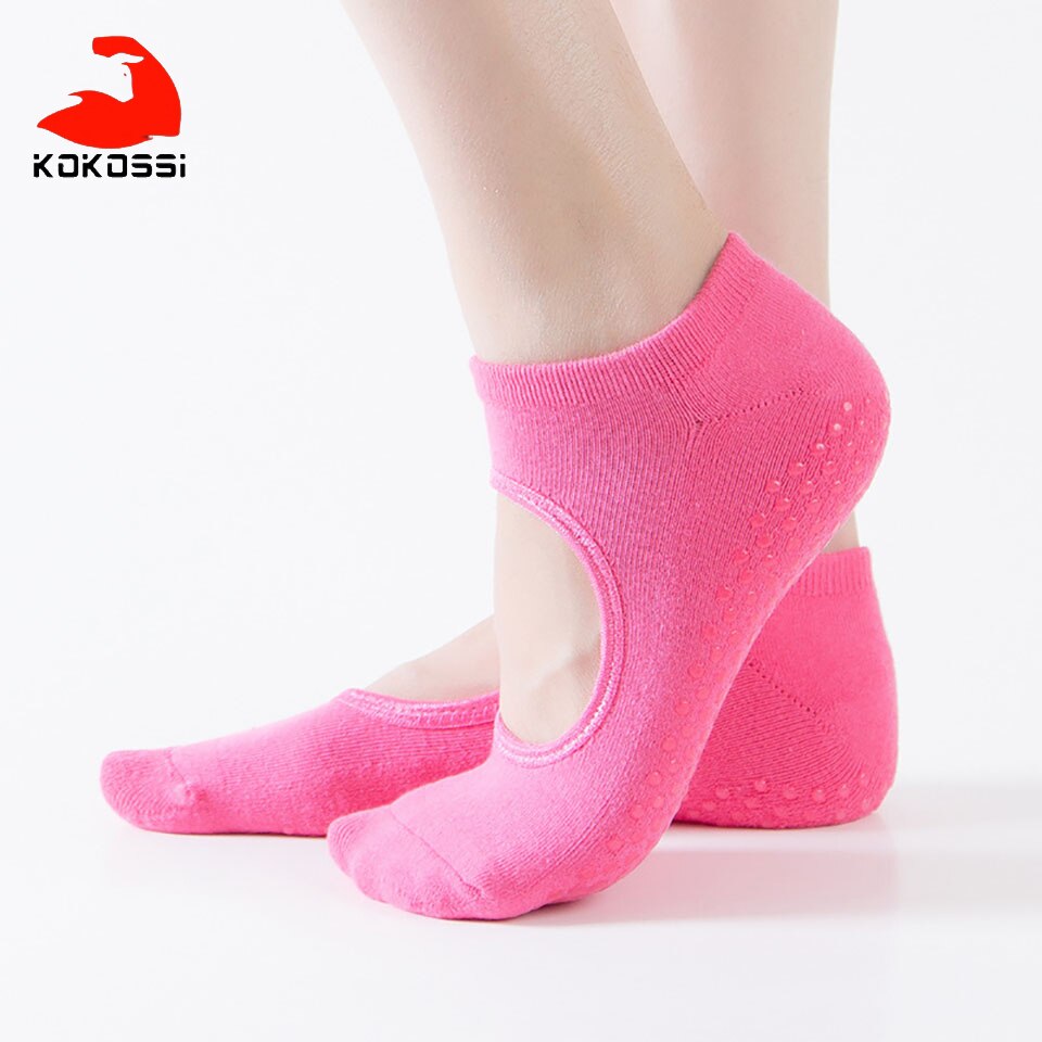 KoKossi de Yoga-Calcetines antideslizantes para mujer, medias deportivas cómodas de algodón, respetuosas con la piel, Pilates, 1 par: 4