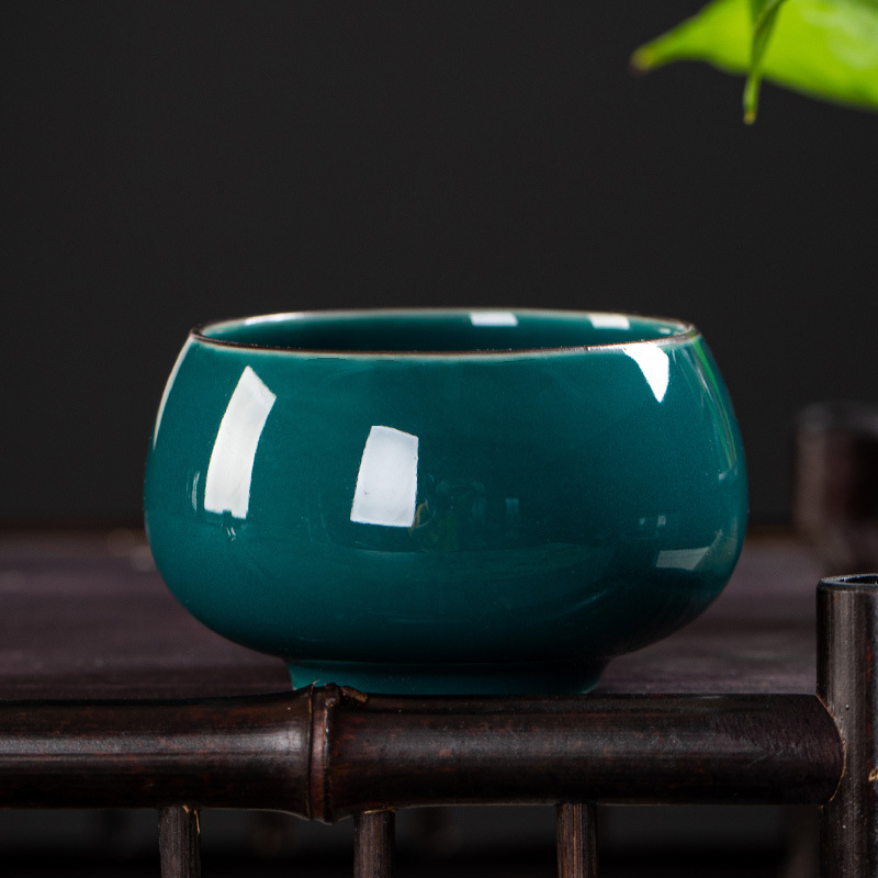 Ceramic Tea Cup Rainbow Cup Individual Single Cup Tea Cup Chinese Kung Fu Tea Set Tea Bowl Household Tea Table Tea Cup: h