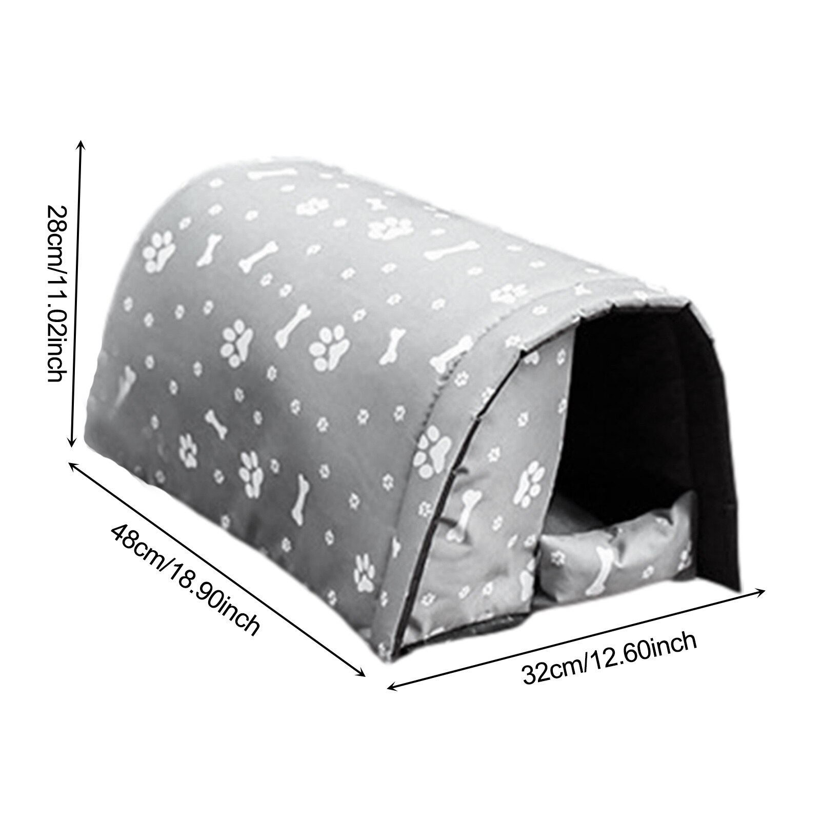 Waterproof Outdoor Pet Cat's House Thickened Cats Nest Tent Cabin Pet Bed Tent Cat Accessories Kennel Nest Pet Carrier: M