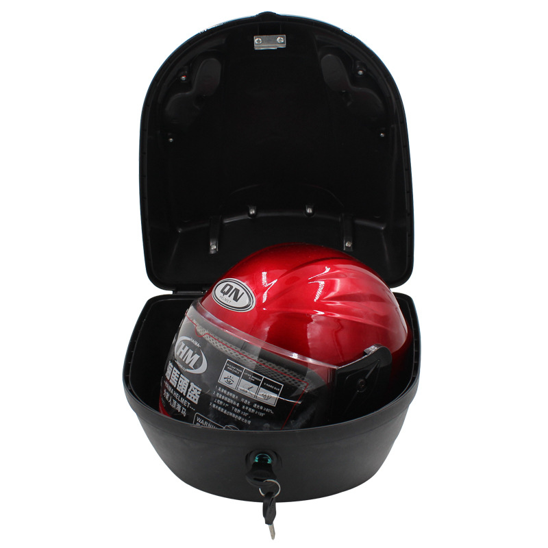 1PC Motorcycle Tailbox Top Lock Luggage Rack Dual Headlight Trunk Battery Car Trolley Storage Box Soft Back Quick Release System