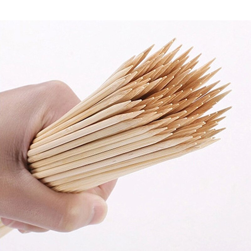 Bamboo Skewers Portable Barbecue Sticks Disposable 85Pcs 15/20/25/30cm Non-toxic Barbecue BBQ Tools BBQ Supplies