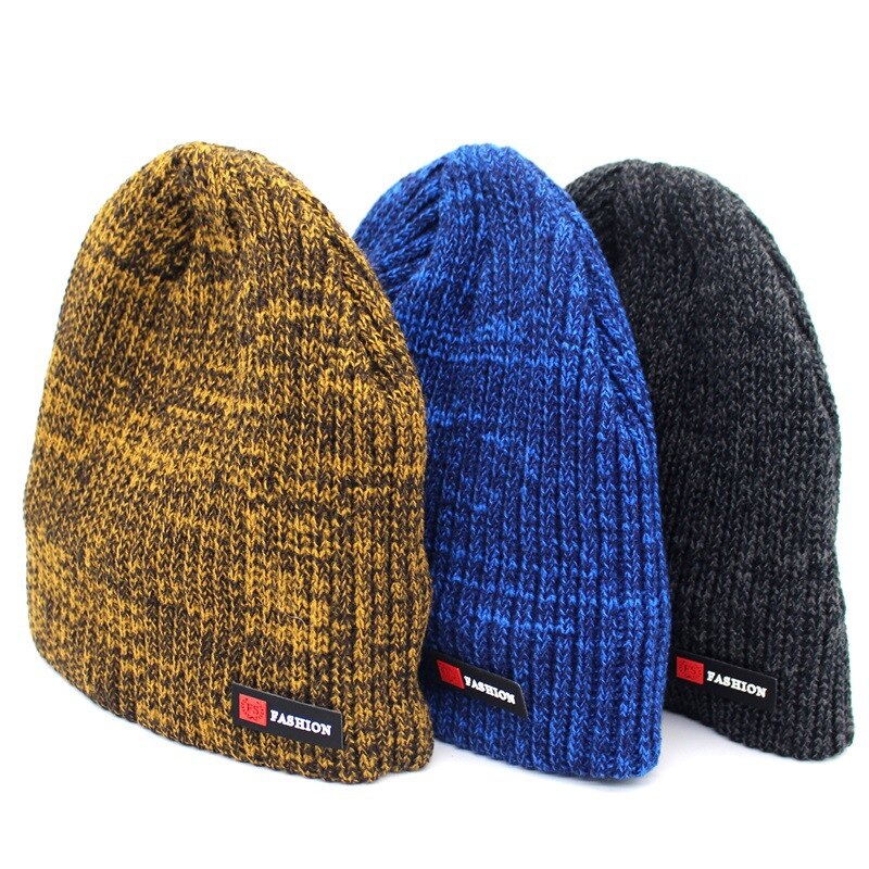 Skullies mutsen heren wintermuts dames gebreide mutsen voor heren pet wintermuts gorro dikke warme randloze bontmuts herenmuts