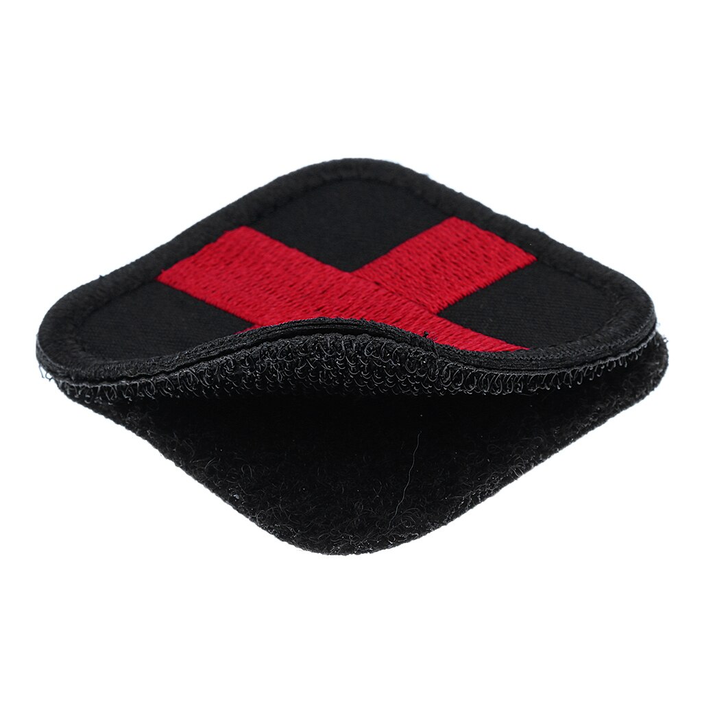 2X2 Inches Medic Rode Kruis Patch Klittenband Backing-Meerdere Kleuren