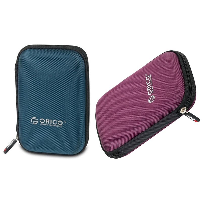 Orico 2 Stuks 2.5 Inch Hdd Bescherming Bag Box Voor Externe Harde Schijf Opslag Bescherming Case Voor Hdd Ssd-paars & Blauw