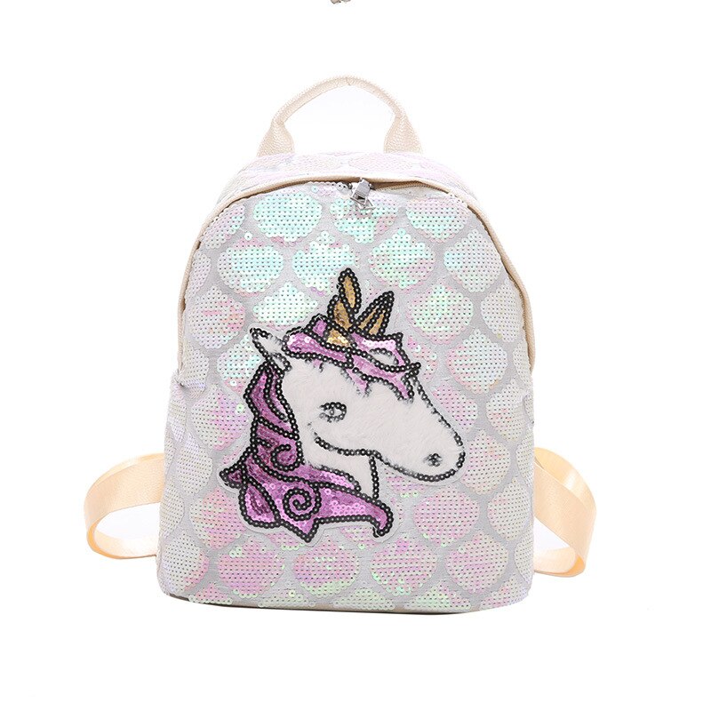 Jzyzqbx Eenhoorn Patroon Schooltas Snoep Kleur Pailletten Rugzak Kinderen Plecak School Rugzak Voor Meisjes Kid 'S Boek Tas: 2 school bag
