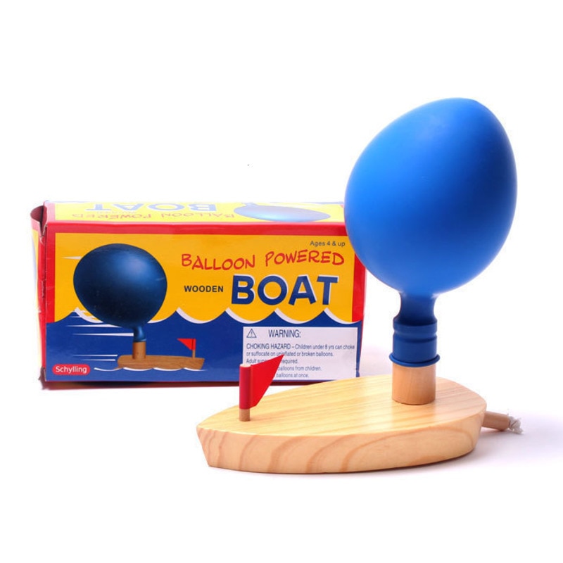 Kinderen Bad Speelgoed Houten Ballon Aangedreven Boot Science Experiment Learning Classic Educatief Early Development Speelgoed Voor Kinderen