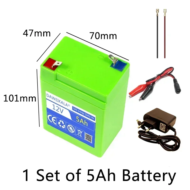 Batterie au lithium Rechargeable 12V, nouvelle origine, batteries au plomb alternatives pour voitures jouets, éclairage LED, batterie extérieure: GRIS