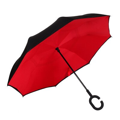 Reverse Umbrellas Folding Double Layer Inverted C Hand Holder Stand Sun Rain Windproof Rolling Over Umbrella For Women: pic3