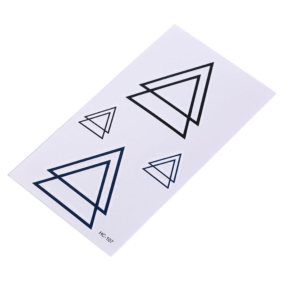 Tatuajes geométricos temporales tatuajes triangulares estilo moderno tatuajes corporales Unisex pintura corporal tatuajes impermeables