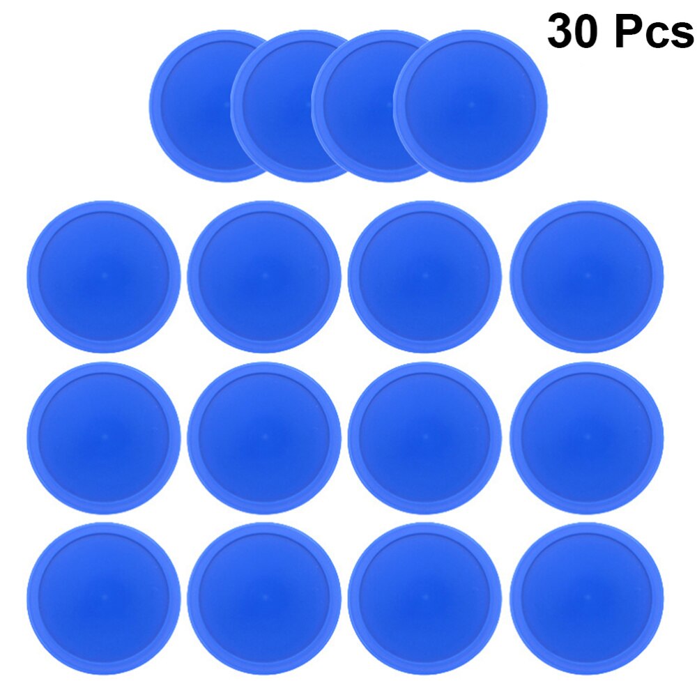 Air Hockey Pucks & Pushers Set - 20/30 Pcs - Mini Table Hockey Accessories: Blue 30 pcs