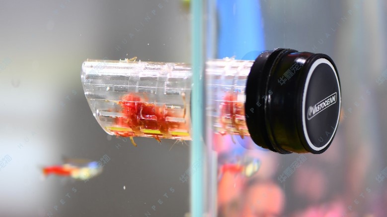 VASTOCEAN Frozen Red Worm Cup Magnetic Feeder Red Nematode Fixed-point Feeder Tube Red Worm Dry Automatic Feeding