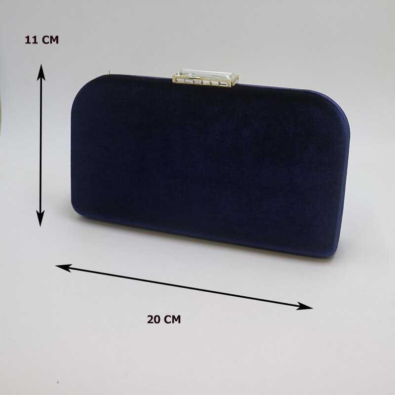 Nuphia velour hard case box clutch aftenposer og aften clutch tasker til festfest aften grøn/lilla/marineblå/rød