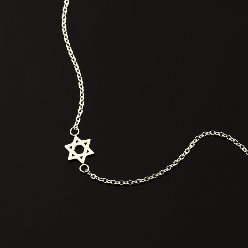 Star Of David Bracelets For Women girl Jewish Bracelet Stainless Steel Gold Color Jewelry Best Friend kid