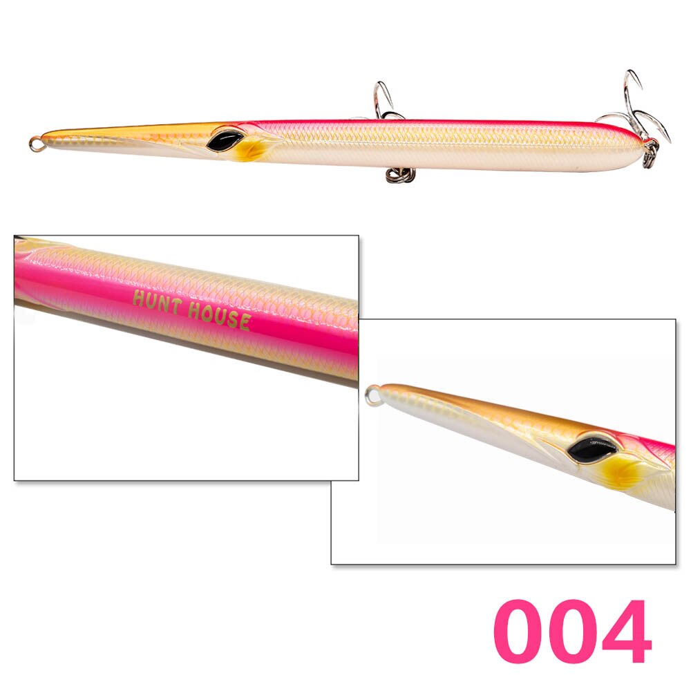 Hunthouse Vissen Lokt Stylo Potlood Needlefish Casting Potlood Harde Aas Stickbaits Drijvende Sinking 205/180/160Mm Garfish: 18cm 24g floating / 004
