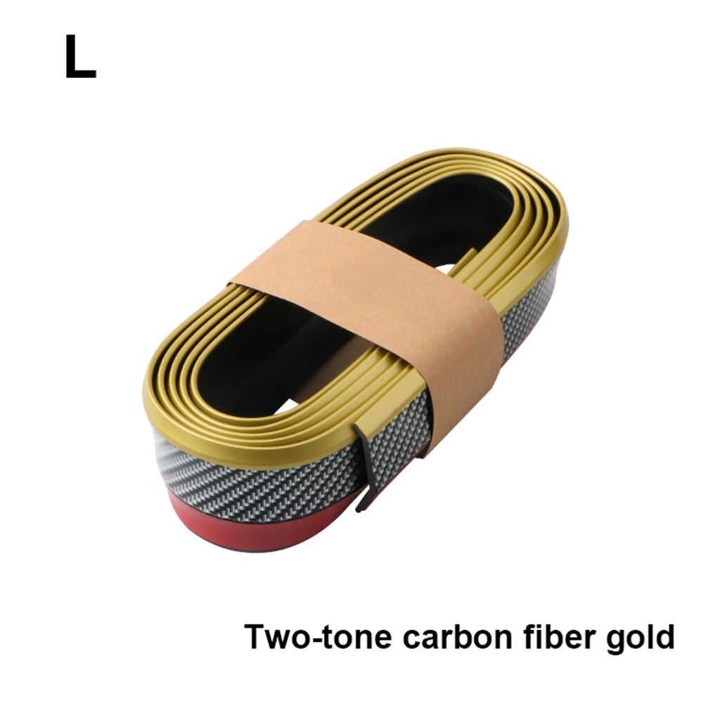 2.5M Universal Car Front Bumper Protector Rubber Guard Car Protector Front Bumper Guards Lip Splitter Auto Bumper Exterior: TwoColor Fiber White