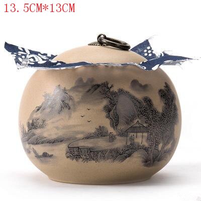 JIA-GUI LUO Farbe Glasur Keramik Tee Caddies Tieguanyin verschlossenen dosen Getrocknete Frucht Tragbare reise Tee Kasten D057: 9