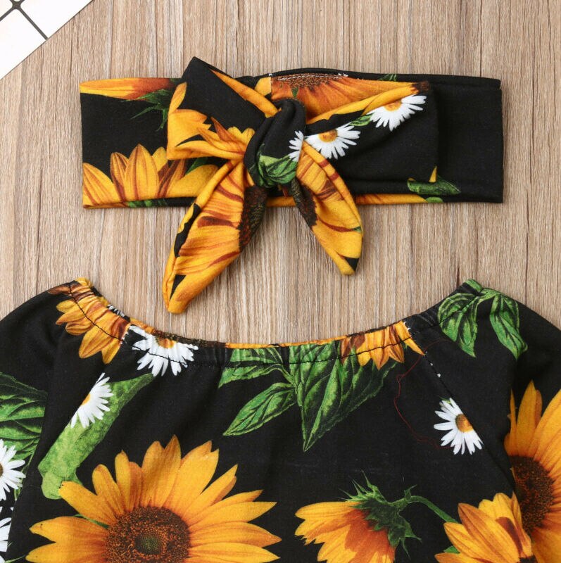 Autumn Hot Selling Baby Girls Floral Pattern Ruffle Neck bodysuit Bodysuits