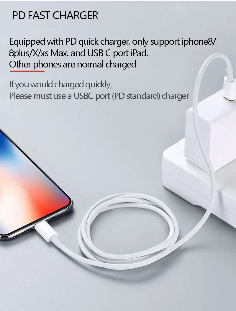 36W PD szybkie ładowanie typu c USB-C do kabla Lightning dla iPhone 8 X XS XR 11 Pro Max 8plus 11 Pro kabel danych ładowania dla mac