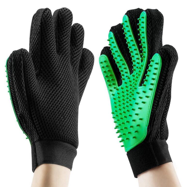 1 Stück Körperpflege Haustier Handschuhe Silikon Massage Bürste Handschuh Kämmen mit Hund und Katze Haar Silikon Haustier Lieferungen