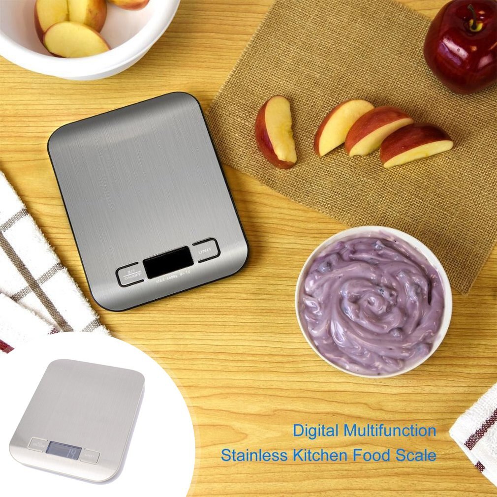 Digital Kitchen Scale Multifunction Rechargeable Food Scale with LCD Display High Accuracy Portable Food Scale