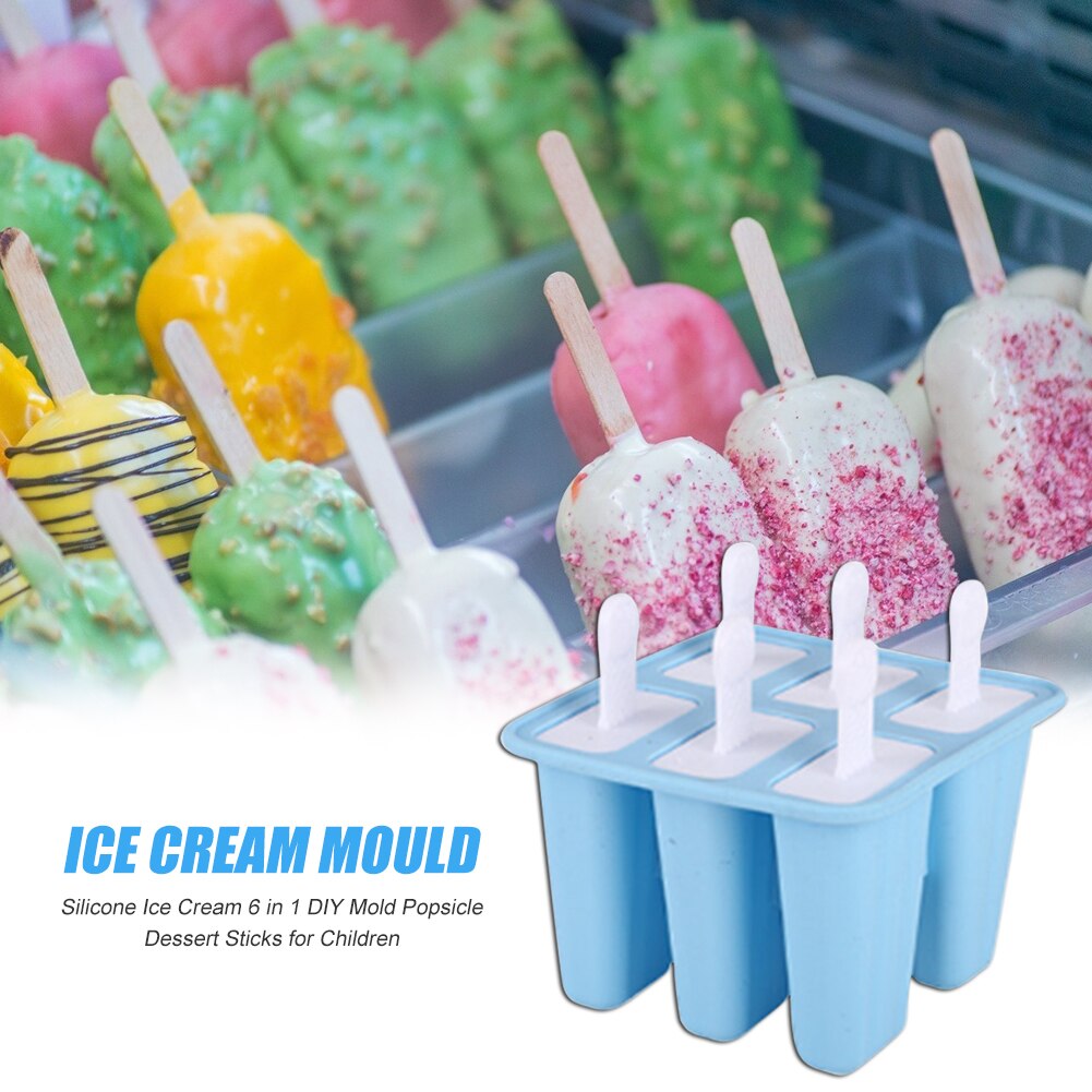 Silicone Ice Cream Mold Popsicle DIY Homemade Dessert Freezer Fruit Juice Kids Food Grade Lolly Mould DIY Ice Cream Maker