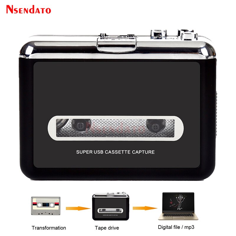 Usb Cassette Muziekspeler Recorder Capture Adapter Stero Cassette Tape Reproducto Speler Converteren Naar MP3 Converter Met Luidspreker