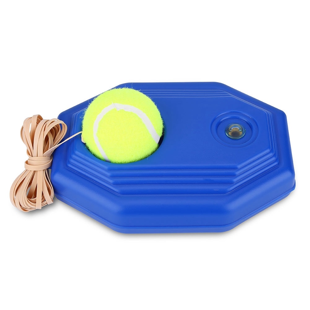 Azul 1pc raquete de plástico bola trainer única base prática tênis elástico exercício dispositivo treinamento tênis acessórios