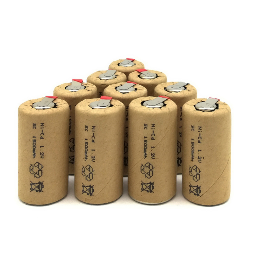 Ni-CD 1.2V SC1500mAh Sub C high power 10C rechargeable battery for Walkie talkie power tools cordless electric drill/Ni Cd 1.2V