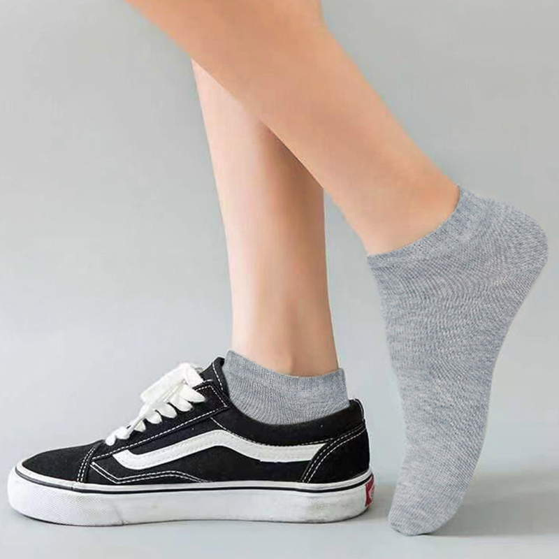 5 Paar Low Cut Heren Sokken - Ademend Katoen Enkelsokken - Zakelijk Sport Casual