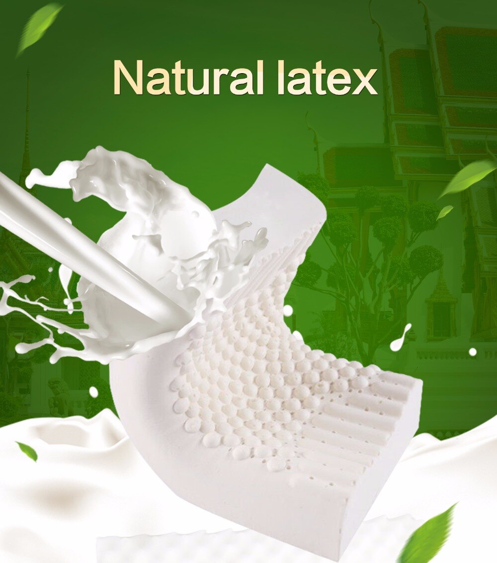 Cuscino In Lattice naturale Cuscini Collo Cervicale Cuscino Ortopedico Per Dormire Massaggio Cuscini da Letto Con Federa Almofada