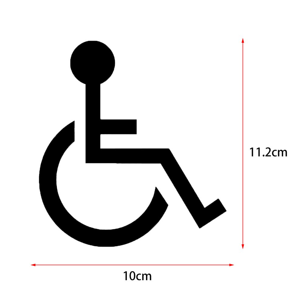 Handicap Symbol Stickers Car Decals Disability Sign For Cars PET Self Adhesive concise