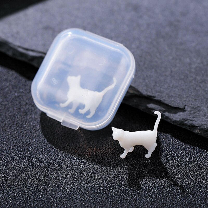 ANGELADY 3D Sitting Cat Model Mini Cat Crystal Epoxy Ab Glue Resin DIY Material Manual Filling Jewelry Pendant Making Accessorie