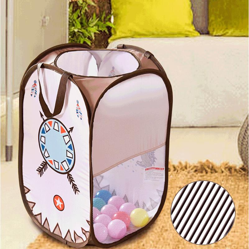 Nette Karikatur Ozean Bälle Spielzeug Lagerung Korb Große Kapazität Eimer Organizer