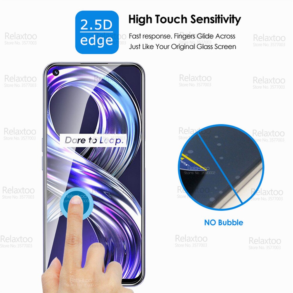 Protecteur d&#39;écran pour Oppo Realme 8i, 2 pièces, Film à couverture complète en verre trempé pour Realmy 8 Pro