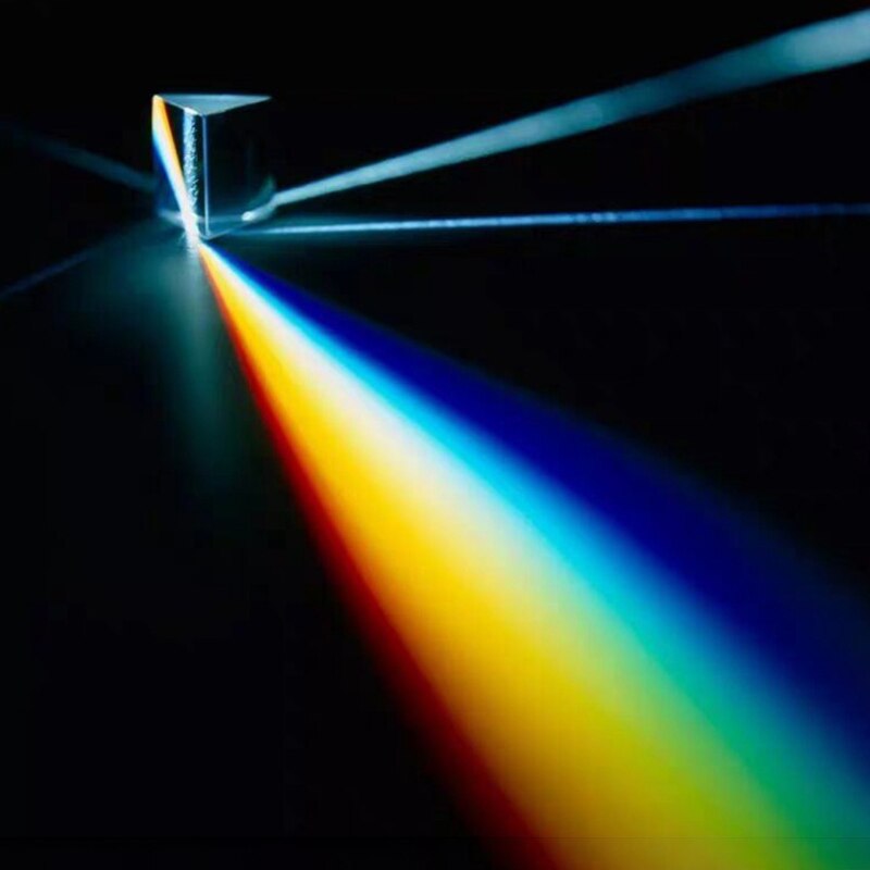 Prisma Triangular de cristal arcoíris para fotografía, Prisma de Color, experimento de luz física, 15x15x89mm, 1 ud.