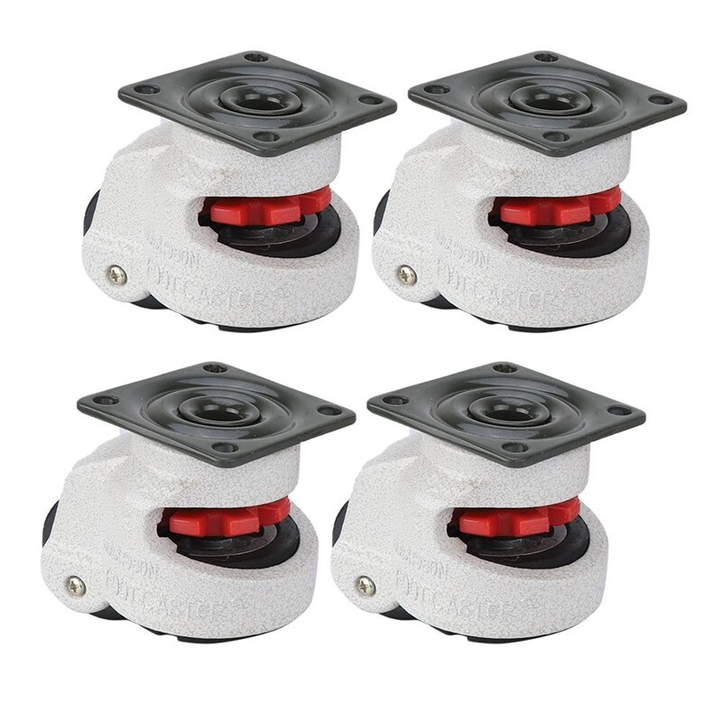 4 Pcs Retractable Leveling Casters Industrial Machine Swivel Caster Castor Wheel for Office Chair Trolley 330 Lbs Capacity GD-40