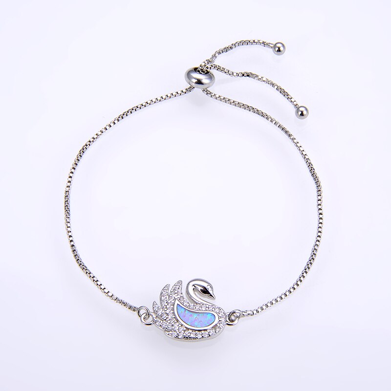 KAMAF-bracelet de cygne opale simple, à la , bijou de fête, couleur 4,: KK-DMB092-P-A3