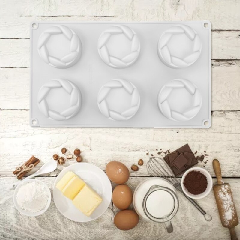 Caramelle al cioccolato zucchero artigianale pasta stampo arte stampo per sapone in Silicone stampi per candele domestiche fai da te fatto a mano a forma di 6 fiori regalo